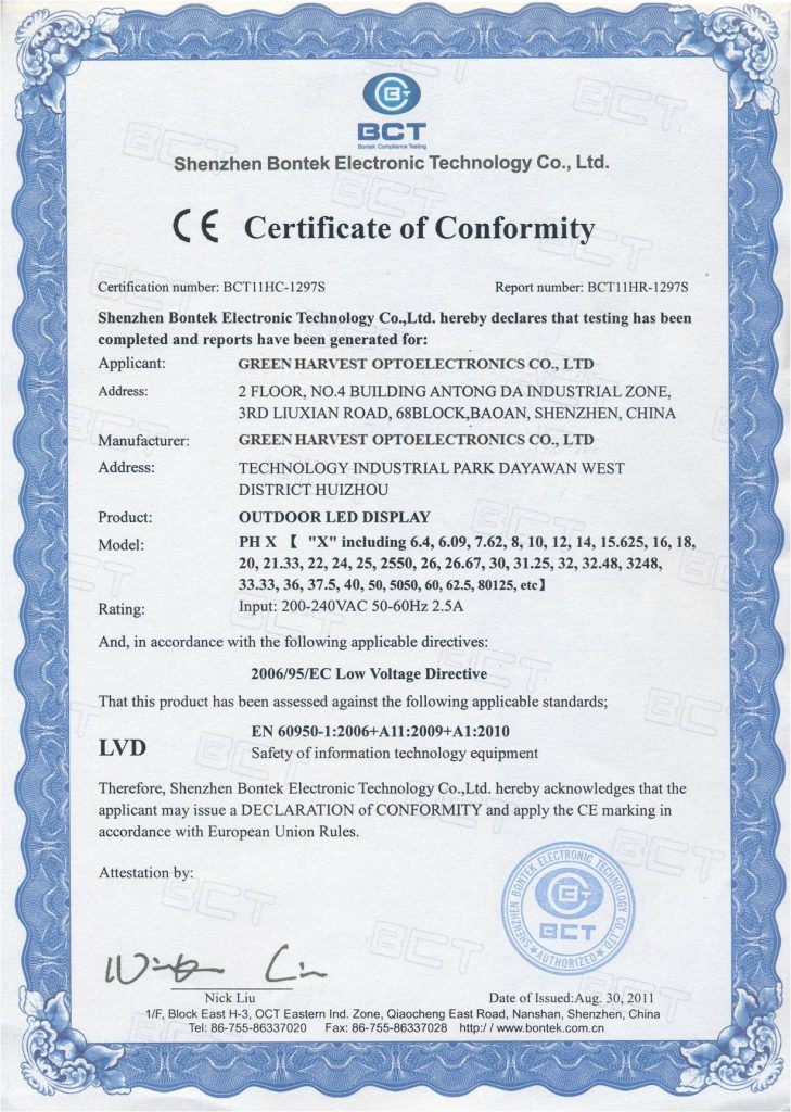 Certification