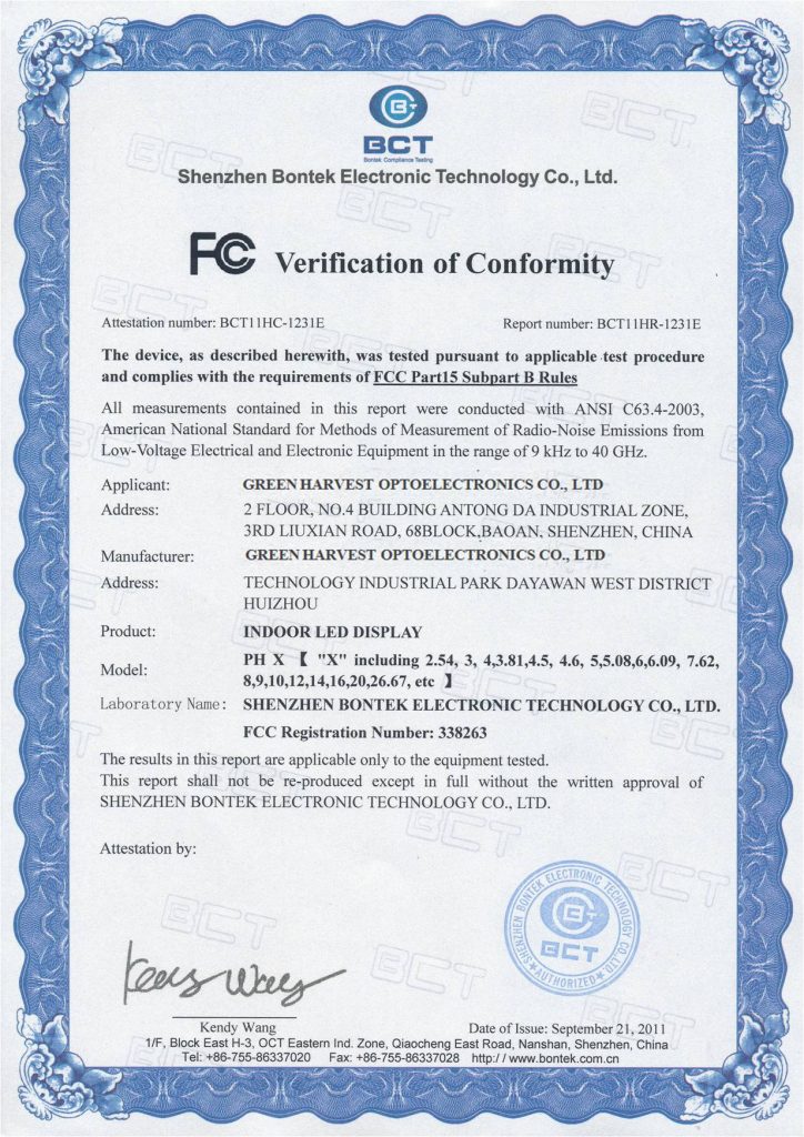 Certification