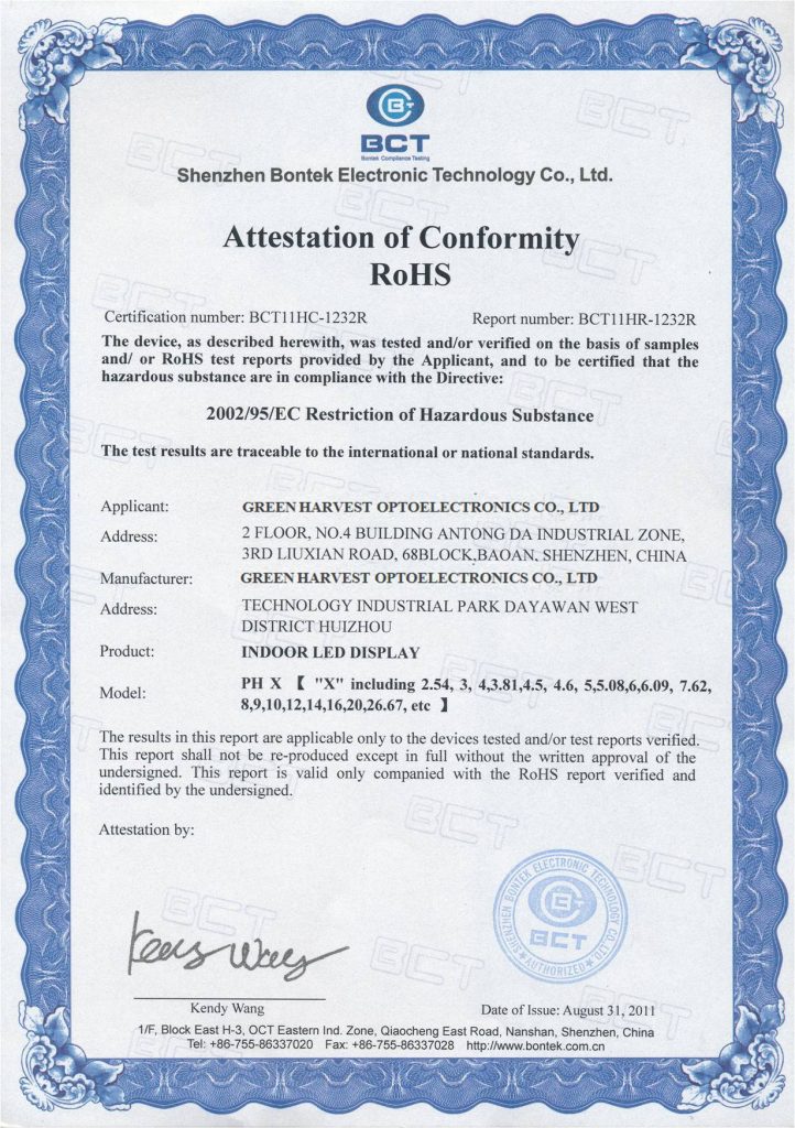 Certification