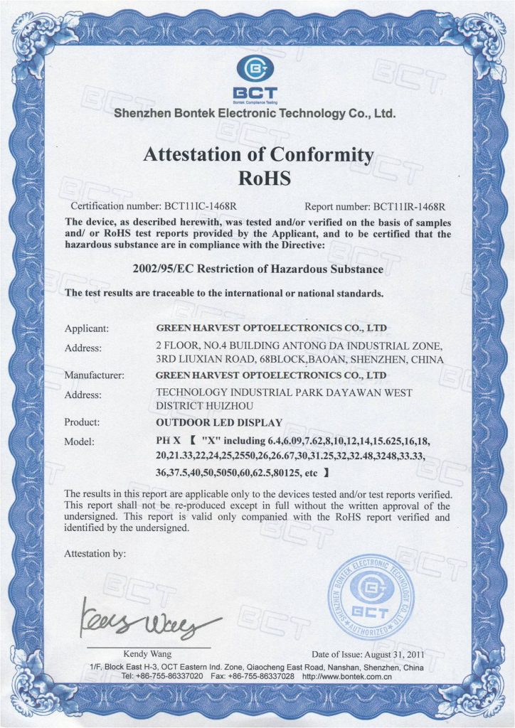 Certification