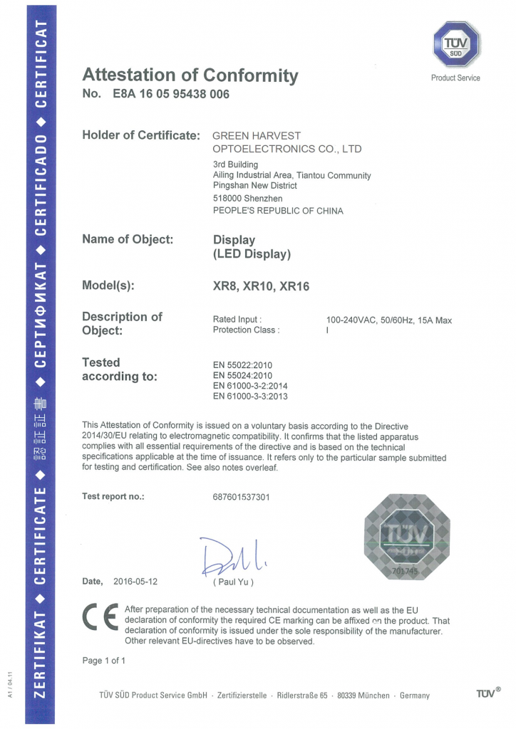 Certification
